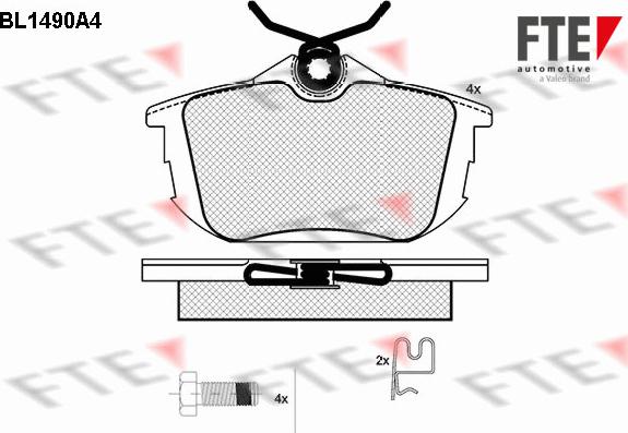 FTE 9010221 - Тормозные колодки, дисковые, комплект autospares.lv