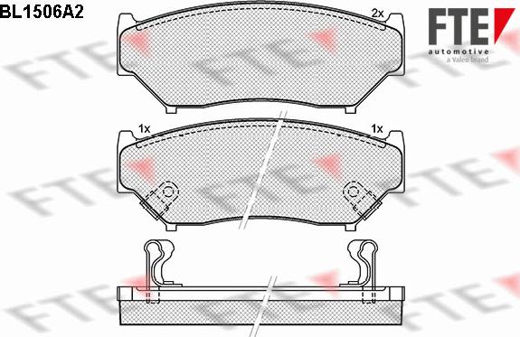 FTE 9010227 - Тормозные колодки, дисковые, комплект autospares.lv