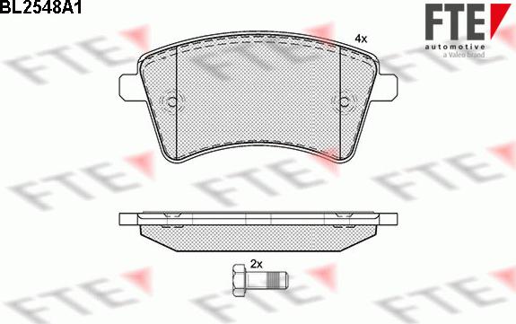 FTE 9010799 - Тормозные колодки, дисковые, комплект autospares.lv