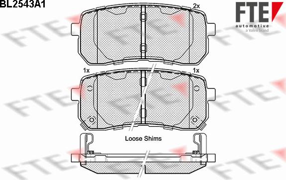 FTE 9010794 - Тормозные колодки, дисковые, комплект autospares.lv