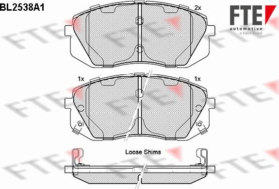 FTE 9010790 - Тормозные колодки, дисковые, комплект autospares.lv