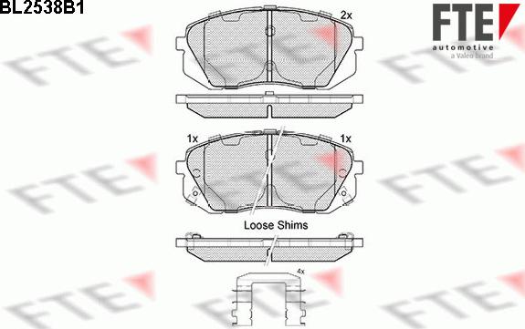 FTE 9010791 - Тормозные колодки, дисковые, комплект autospares.lv