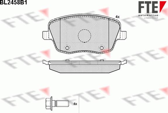 FTE 9010744 - Тормозные колодки, дисковые, комплект autospares.lv