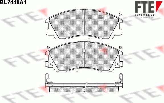 FTE BL2448A1 - Тормозные колодки, дисковые, комплект autospares.lv