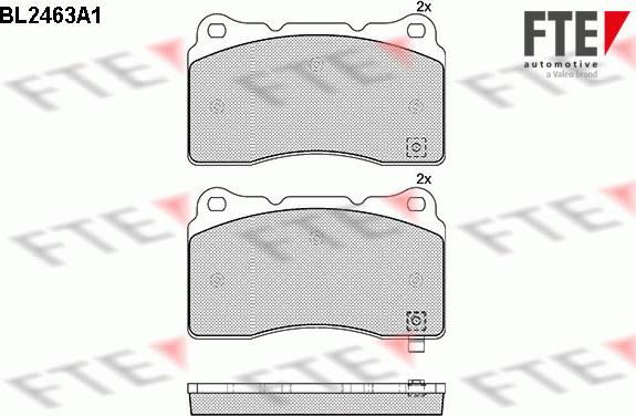 FTE BL2463A1 - Тормозные колодки, дисковые, комплект autospares.lv