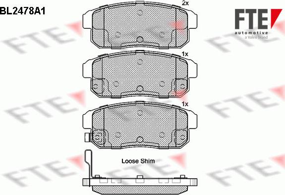 FTE 9010759 - Тормозные колодки, дисковые, комплект autospares.lv