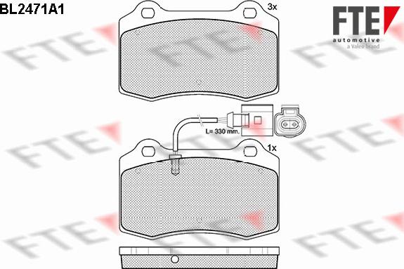 FTE 9010752 - Тормозные колодки, дисковые, комплект autospares.lv