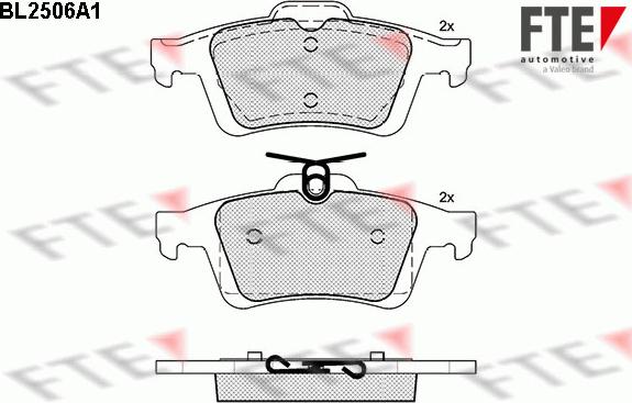 FTE 9010769 - Тормозные колодки, дисковые, комплект autospares.lv