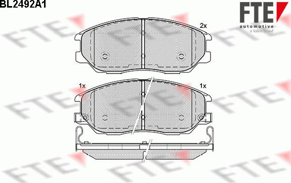 FTE 9010764 - Тормозные колодки, дисковые, комплект autospares.lv