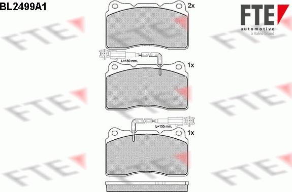 FTE 9010766 - Тормозные колодки, дисковые, комплект autospares.lv