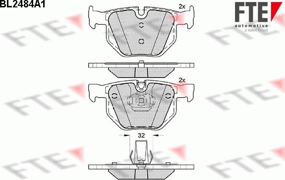 FTE 9010760 - Тормозные колодки, дисковые, комплект autospares.lv