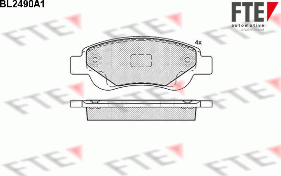 FTE 9010762 - Тормозные колодки, дисковые, комплект autospares.lv