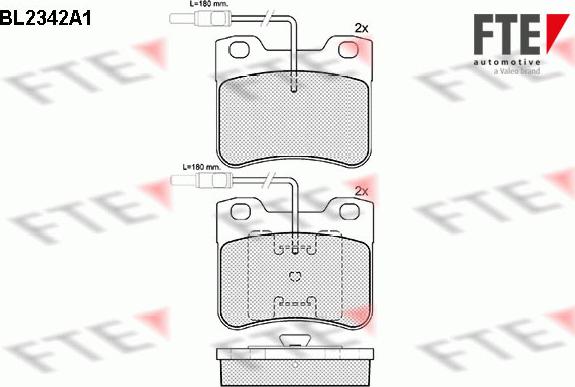 FTE 9010706 - Тормозные колодки, дисковые, комплект autospares.lv