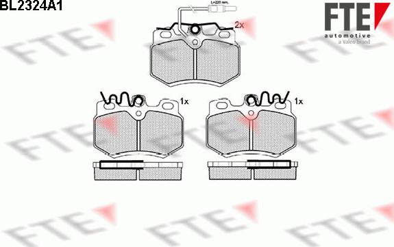 FTE BL2324A1 - Тормозные колодки, дисковые, комплект autospares.lv