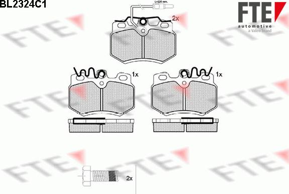 FTE BL2324C1 - Тормозные колодки, дисковые, комплект autospares.lv