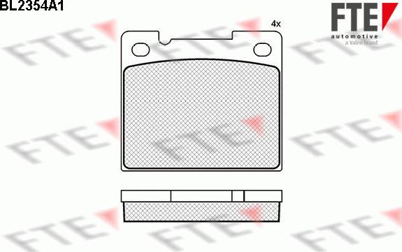 FTE BL2354A1 - Тормозные колодки, дисковые, комплект autospares.lv