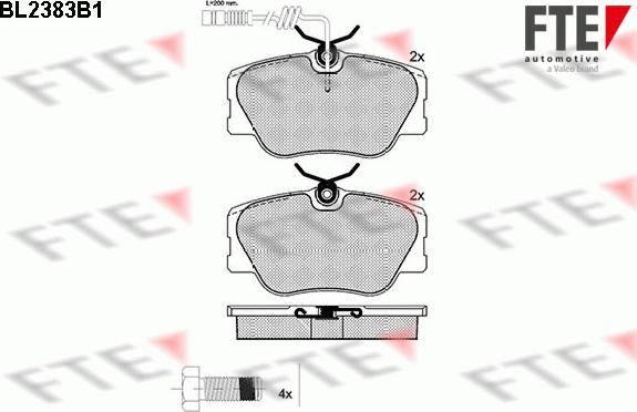 FTE 9010716 - Тормозные колодки, дисковые, комплект autospares.lv