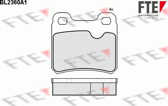 FTE 9010710 - Тормозные колодки, дисковые, комплект autospares.lv