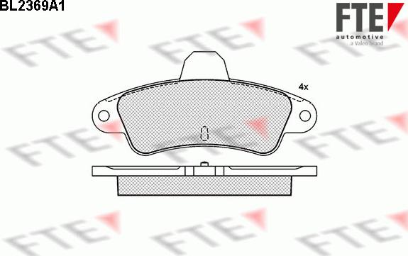 FTE 9010712 - Тормозные колодки, дисковые, комплект autospares.lv