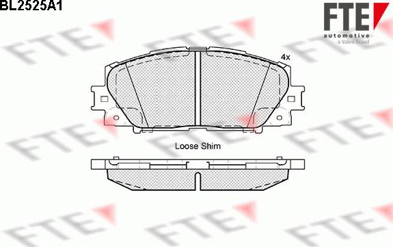 FTE 9010780 - Тормозные колодки, дисковые, комплект autospares.lv