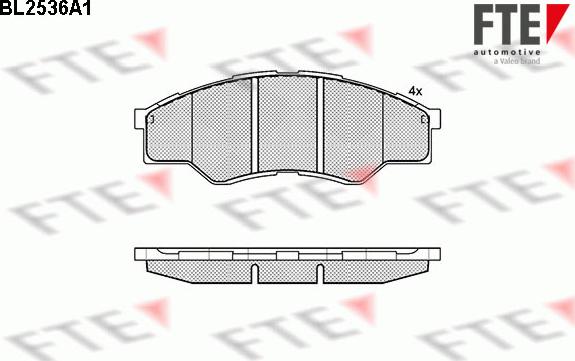 FTE 9010788 - Тормозные колодки, дисковые, комплект autospares.lv