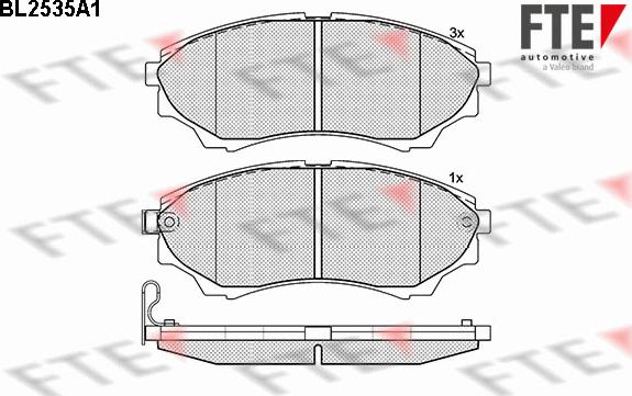 FTE 9010787 - Тормозные колодки, дисковые, комплект autospares.lv