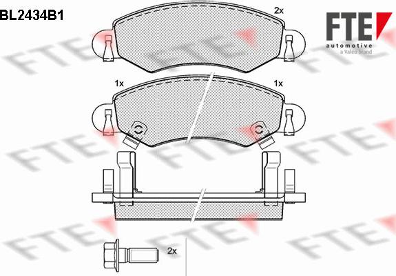 FTE 9010735 - Тормозные колодки, дисковые, комплект autospares.lv