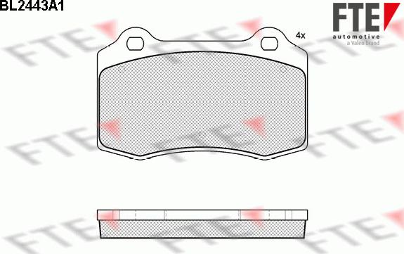 FTE BL2443A1 - Тормозные колодки, дисковые, комплект autospares.lv