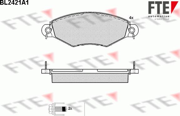 FTE 9010725 - Тормозные колодки, дисковые, комплект autospares.lv