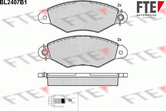 FTE 9010723 - Тормозные колодки, дисковые, комплект autospares.lv