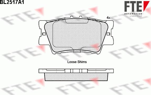 FTE 9010775 - Тормозные колодки, дисковые, комплект autospares.lv