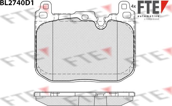 FTE 9011093 - Тормозные колодки, дисковые, комплект autospares.lv