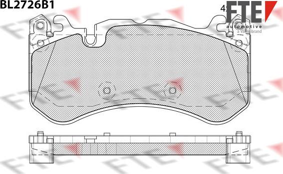 FTE BL2726B1 - Тормозные колодки, дисковые, комплект autospares.lv