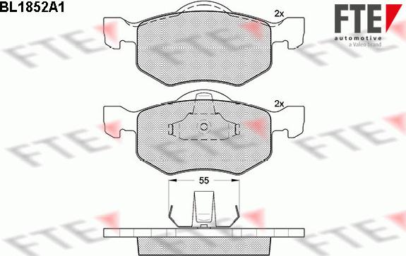 FTE 9011044 - Тормозные колодки, дисковые, комплект autospares.lv