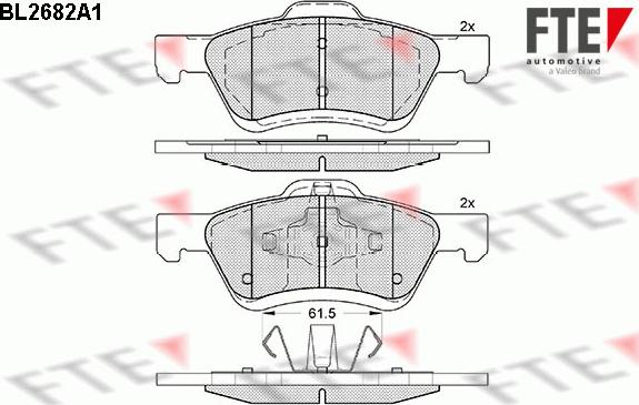 FTE 9011045 - Тормозные колодки, дисковые, комплект autospares.lv