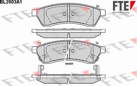 FTE 9011053 - Тормозные колодки, дисковые, комплект autospares.lv