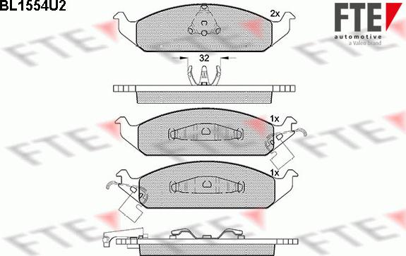 FTE 9011063 - Тормозные колодки, дисковые, комплект autospares.lv