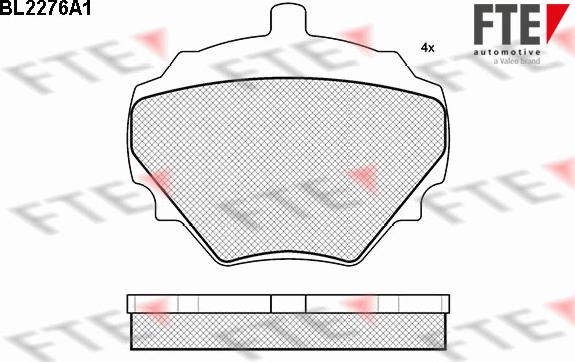 FTE 9011062 - Тормозные колодки, дисковые, комплект autospares.lv