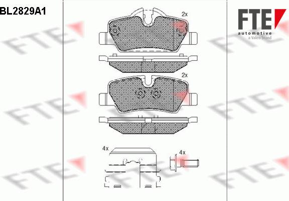 FTE 9011009 - Тормозные колодки, дисковые, комплект autospares.lv