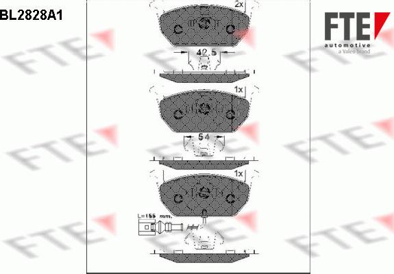 FTE 9011008 - Тормозные колодки, дисковые, комплект autospares.lv