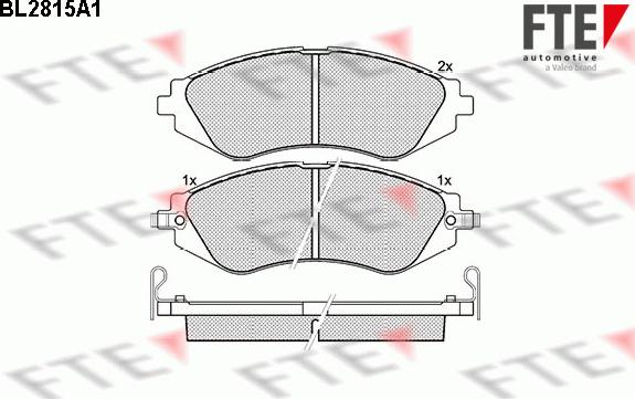 FTE BL2815A1 - Тормозные колодки, дисковые, комплект autospares.lv