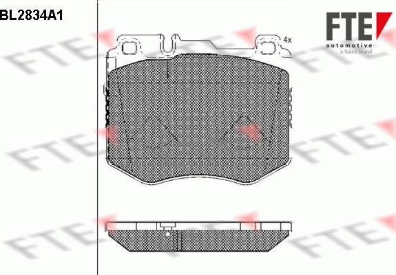 FTE 9011013 - Тормозные колодки, дисковые, комплект autospares.lv