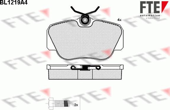 FTE 9011034 - Тормозные колодки, дисковые, комплект autospares.lv