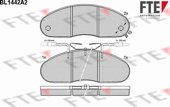 FTE 9011030 - Тормозные колодки, дисковые, комплект autospares.lv