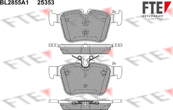 FTE 9011028 - Тормозные колодки, дисковые, комплект autospares.lv