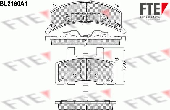 FTE 9011074 - Тормозные колодки, дисковые, комплект autospares.lv