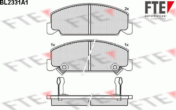 FTE 9011076 - Тормозные колодки, дисковые, комплект autospares.lv