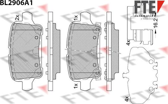 FTE 9011148 - Тормозные колодки, дисковые, комплект autospares.lv