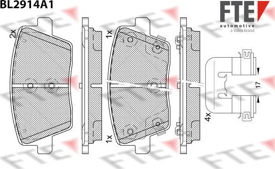 FTE 9011156 - Тормозные колодки, дисковые, комплект autospares.lv