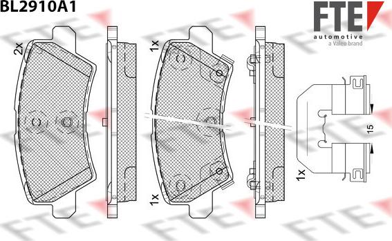 FTE 9011152 - Тормозные колодки, дисковые, комплект autospares.lv